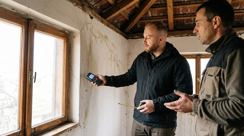 Technická prohlídka staršího domu se zaměřením na vlhkost a konstrukci