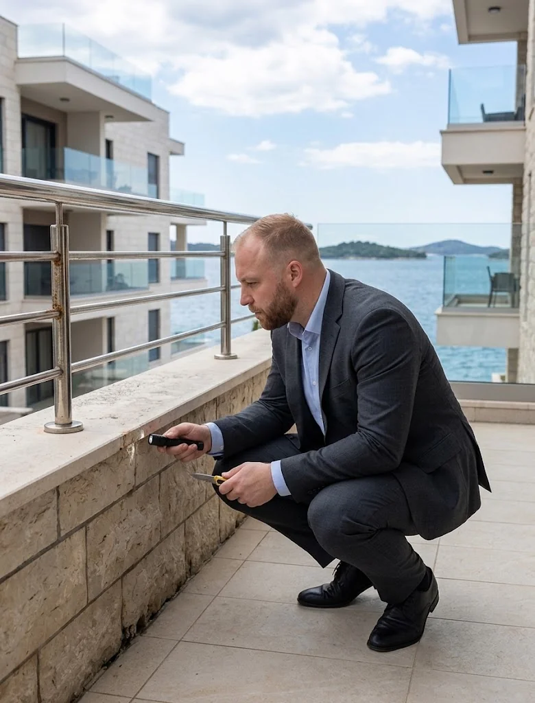 Technická kontrola apartmánu u moře v Černé Hoře